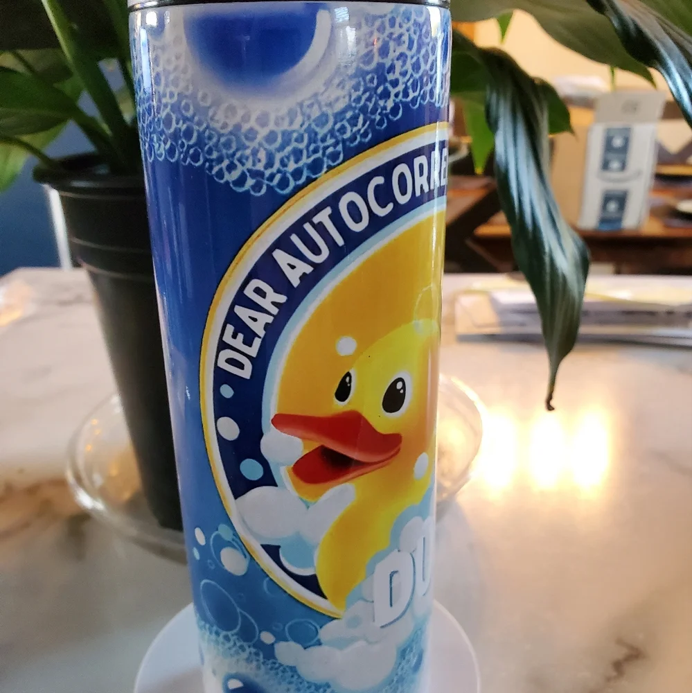 Dear Autocorrect....IT'S NEVER DUCK Bubble Bath 20oz Tumbler w/ duo lids 🎉sale
